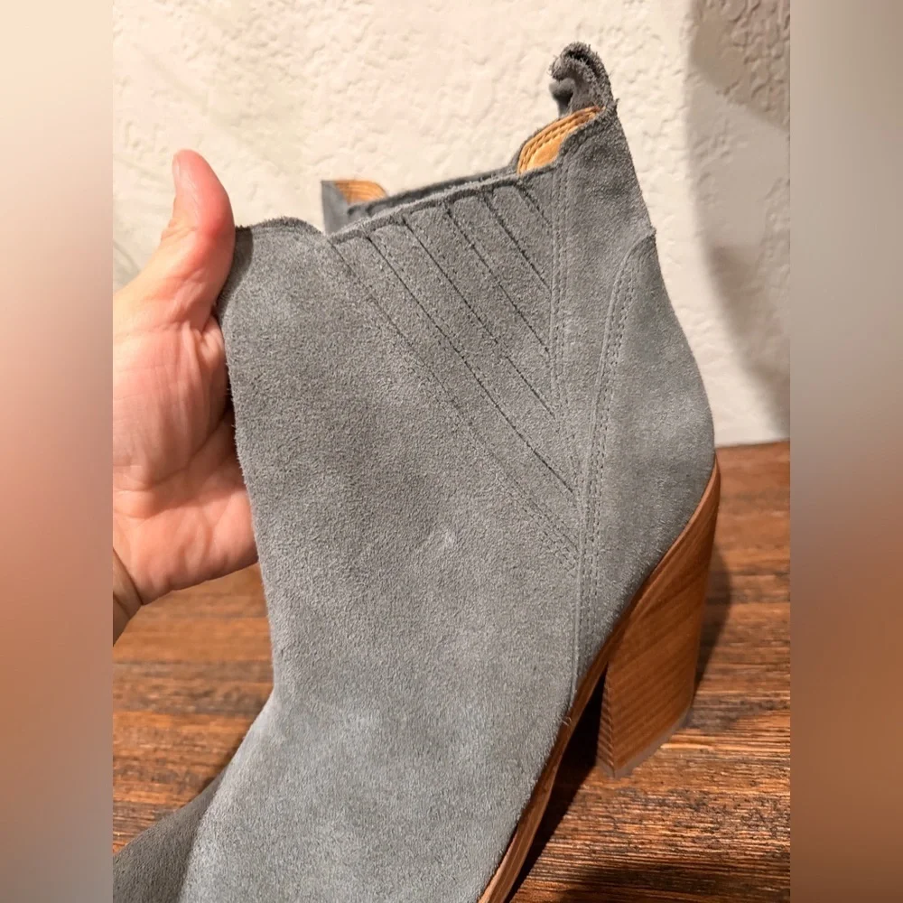 MARC FISHER Women's Suede Leather Gadri Boho Ankle Boots Booties Sz10M